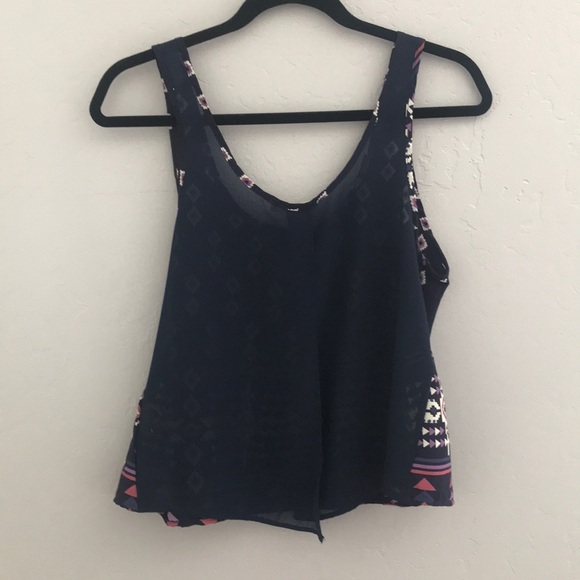 Tribal Tank Top with Sheer Back - Picture 2 of 3